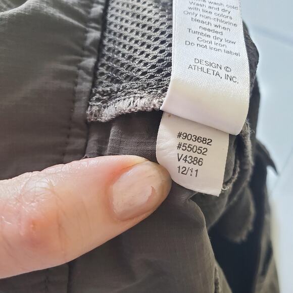 Athleta Pants Womens 12 Brown Convertible Hiking Jogger Zip Off Nylon Stretch - Picture 5 of 10